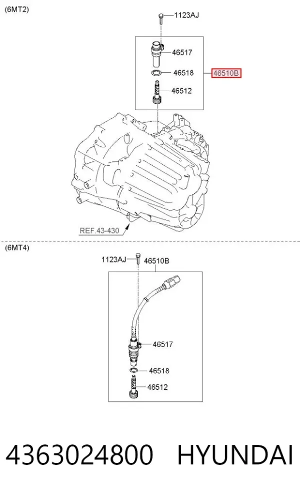 Датчик скорости 4363024800 Hyundai/Kia