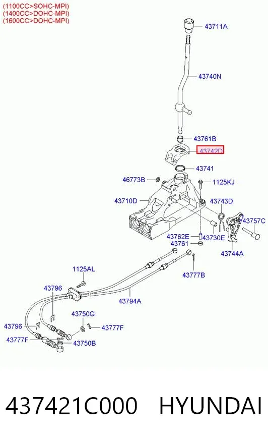  437421C000 Hyundai/Kia