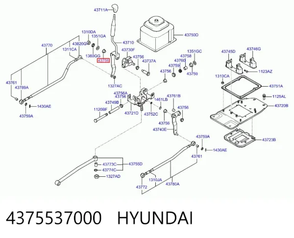 Втулка кулисы 4375537000 Hyundai/Kia