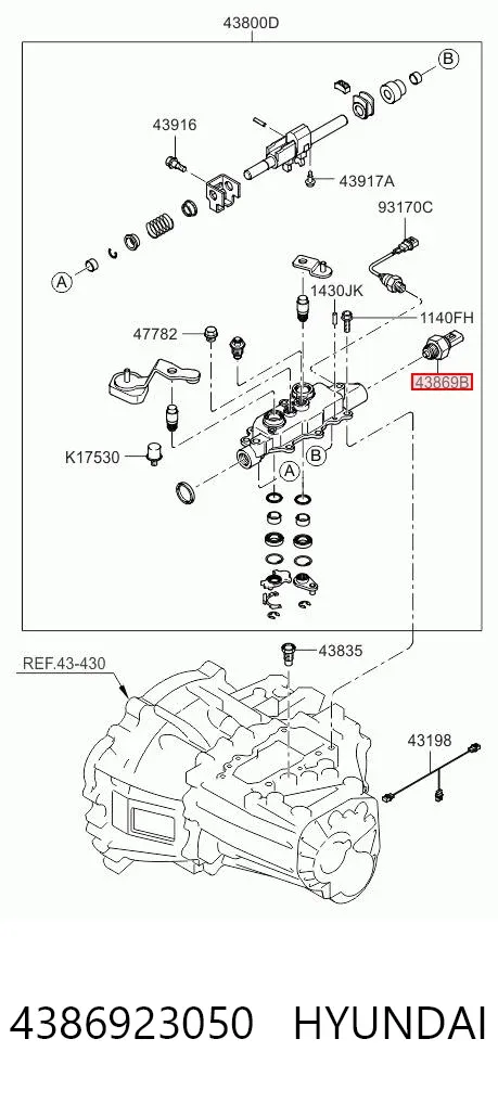 Датчик заднего хода 4386923050 Hyundai/Kia