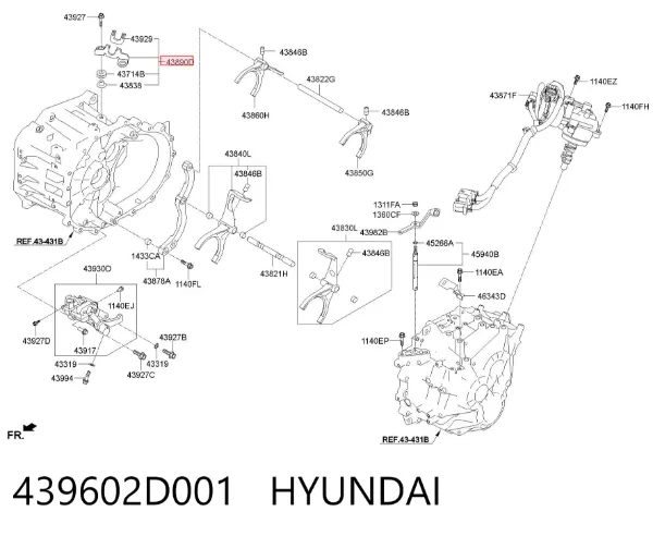  439602D001 Hyundai/Kia