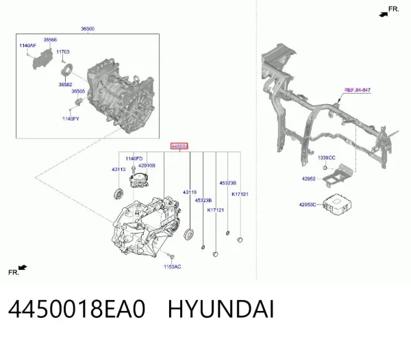 Передний редуктор 4450018EA0 Hyundai/Kia
