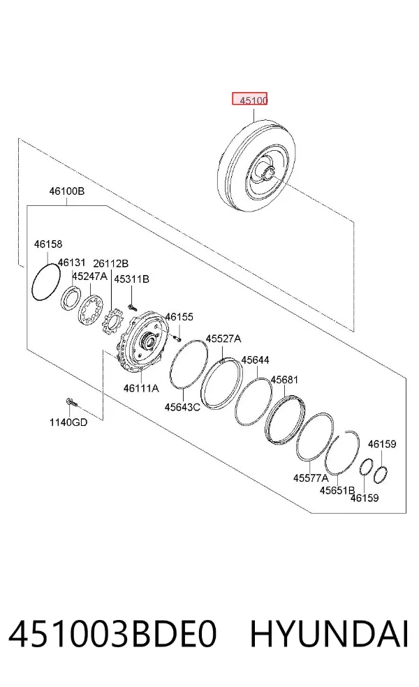  451003BDE0 Hyundai/Kia