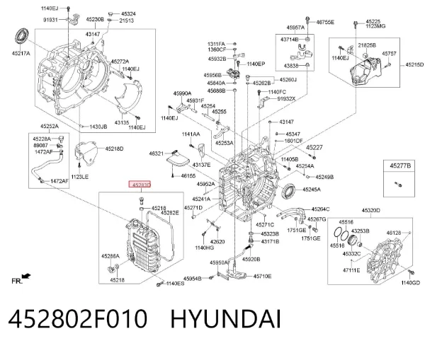Поддон АКПП 452802F010 Hyundai/Kia