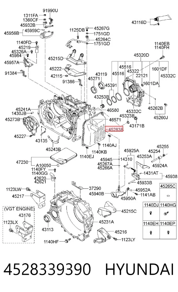 Поддон АКПП 4528339390 Hyundai/Kia