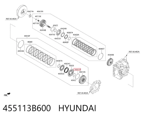  455113B600 Hyundai/Kia