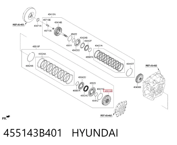  455143B401 Hyundai/Kia