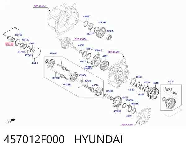  457012F000 Hyundai/Kia