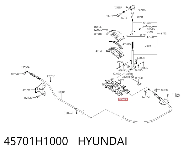 Кулиса переключения передач Hyundai Terracan HP