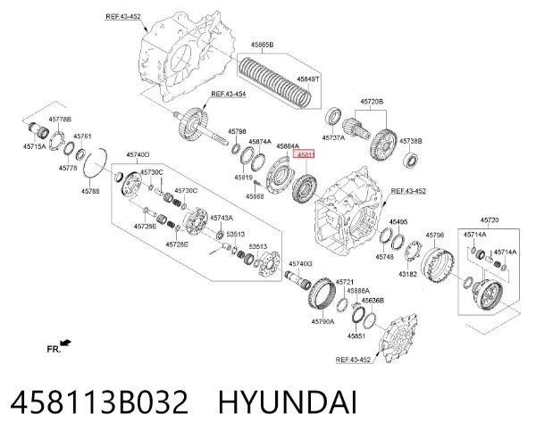  458113B032 Hyundai/Kia
