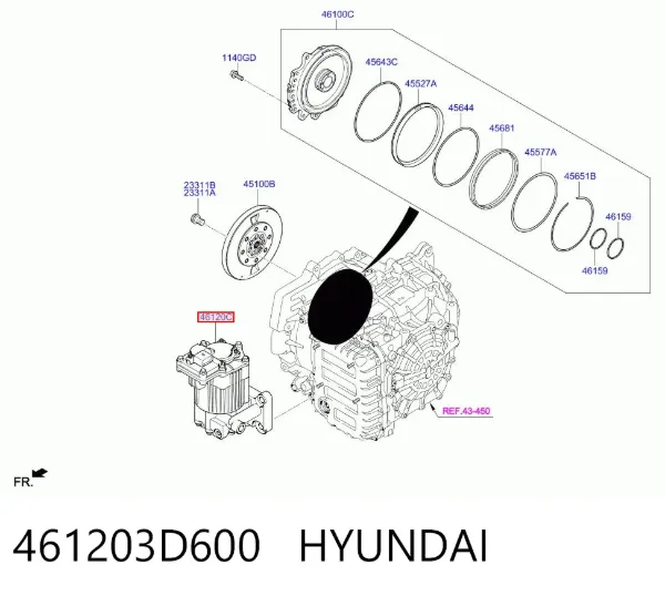 Насос масляный АКПП 461203D600 Hyundai/Kia