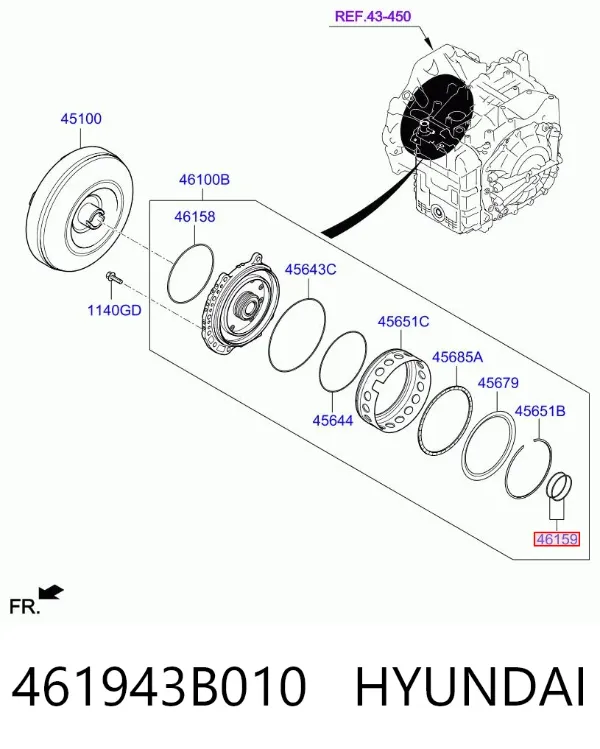  461943B010 Hyundai/Kia