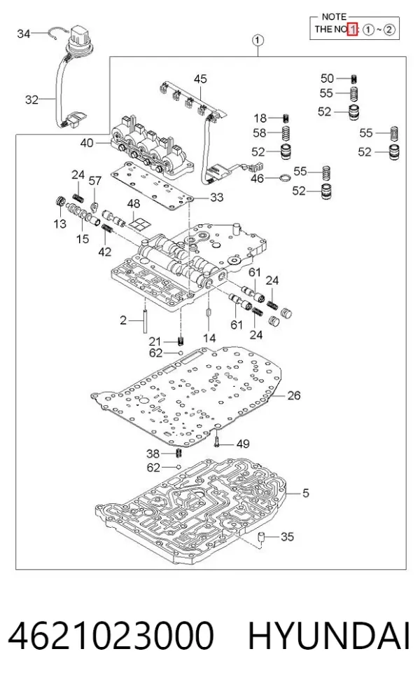 Блок клапанов АКПП 4621023000 Hyundai/Kia