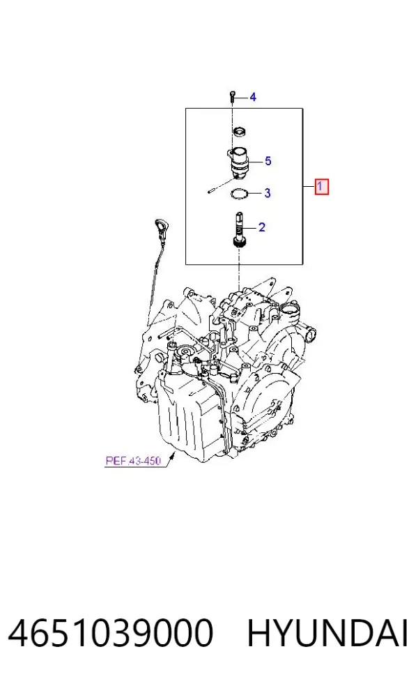 Датчик скорости 4651039000 Hyundai/Kia