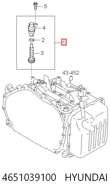 Датчик скорости 4651039100 Hyundai/Kia