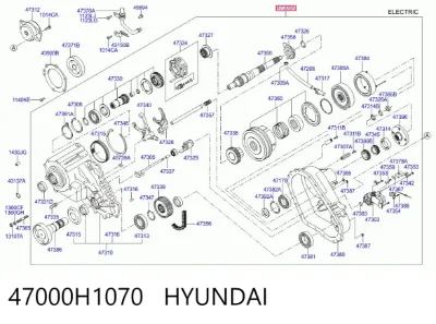 Раздатка (коробка раздаточная) HYUNDAI 47000H1070