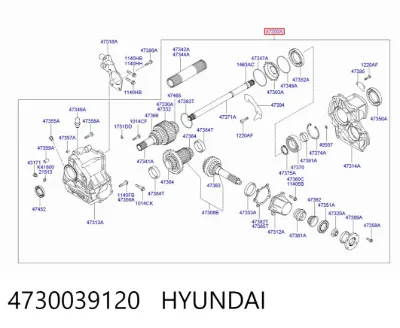 Раздатка (коробка раздаточная) HYUNDAI 4730039120