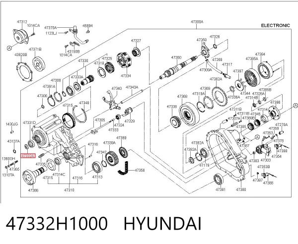 Подшипник дифференциала переднего моста 47332H1000 Hyundai/Kia