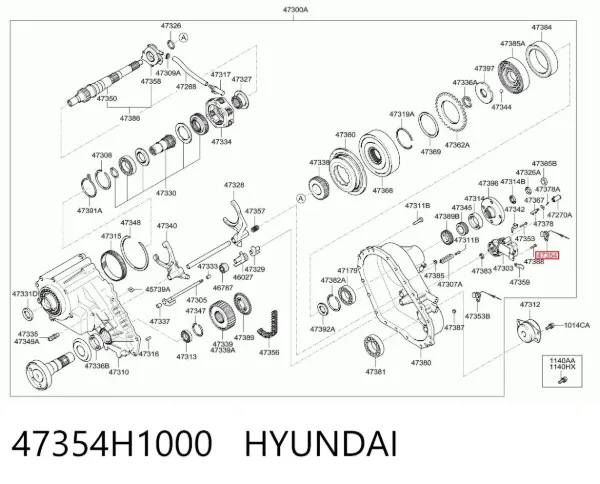 Датчик скорости 47354H1000 Hyundai/Kia
