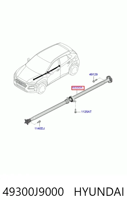 Кардан задний Hyundai KONA OS