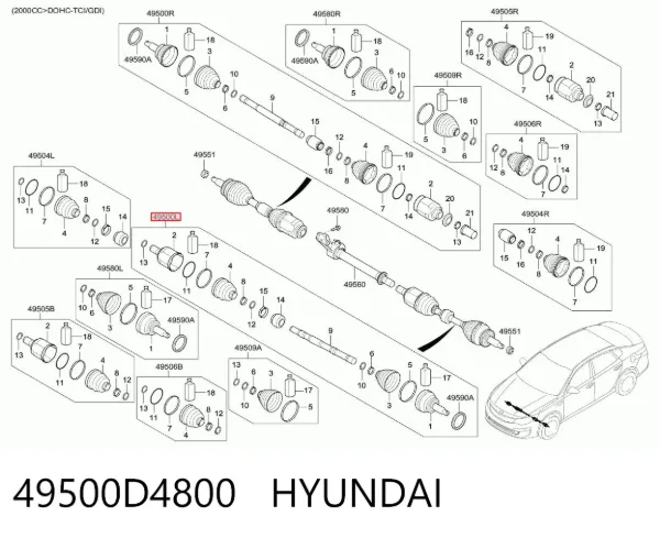  49500D4800 Hyundai/Kia