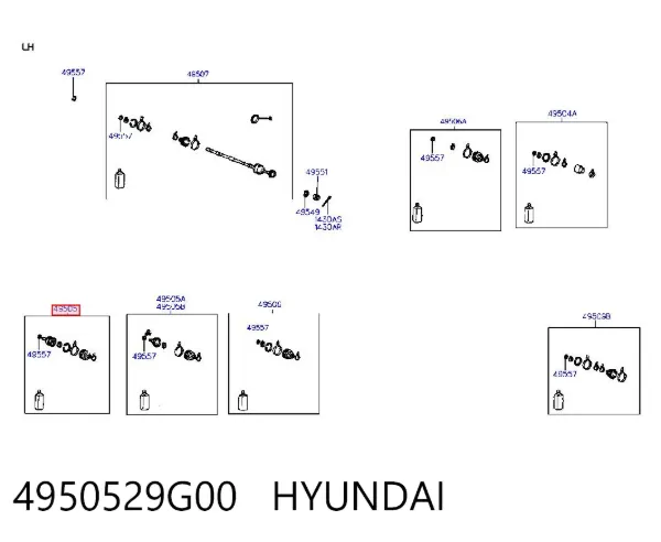 ШРУС внутренний 4950529G00 Hyundai/Kia