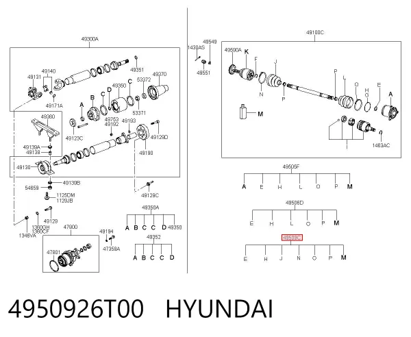 Пыльник ШРУСа наружный 4950926T00 Hyundai/Kia