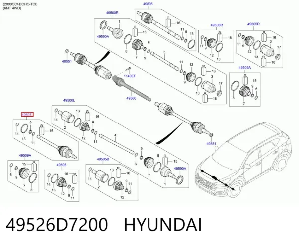  49526D7200 Hyundai/Kia