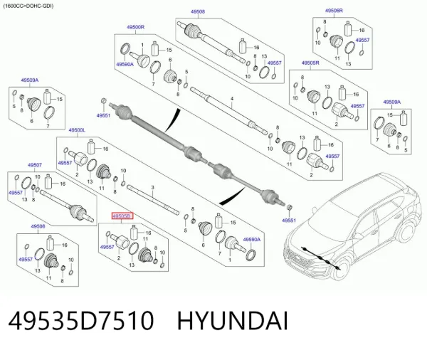  49535D7510 Hyundai/Kia