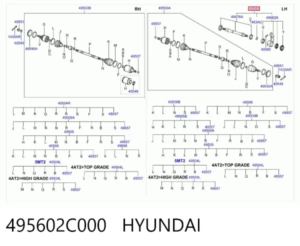  495602C000 Hyundai/Kia