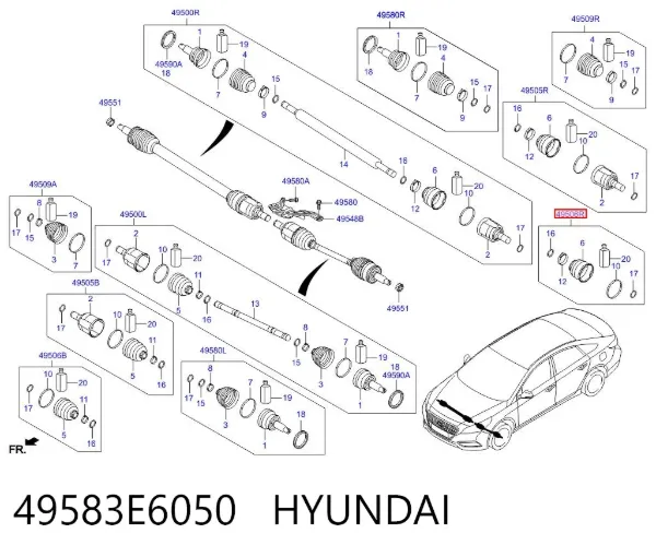  49583E6050 Hyundai/Kia