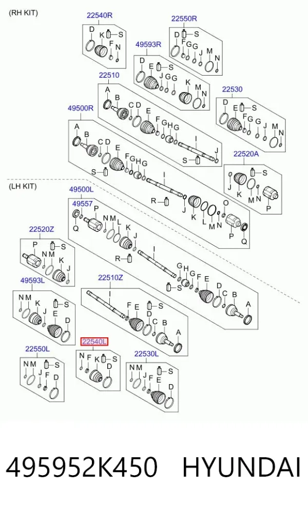  495952K450 Hyundai/Kia