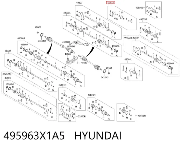  495963X1A5 Hyundai/Kia