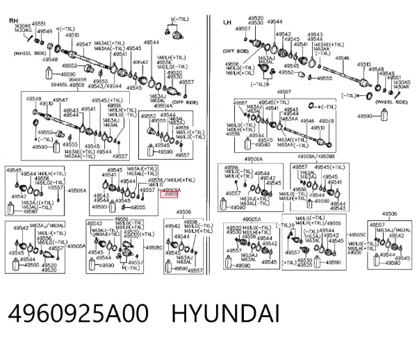 Пыльник ШРУСа наружный 4960925A00 Hyundai/Kia