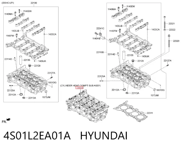 ГБЦ 4S01L2EA01A Hyundai/Kia