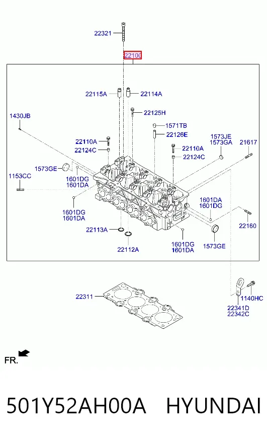 ГБЦ 501Y52AH00A Hyundai/Kia