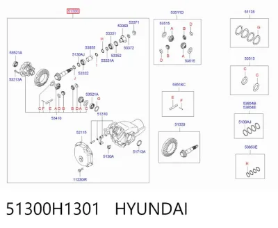 Мост передний в сборе HYUNDAI 51300H1301