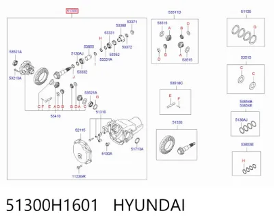 Дифференциал передний HYUNDAI 51300H1601