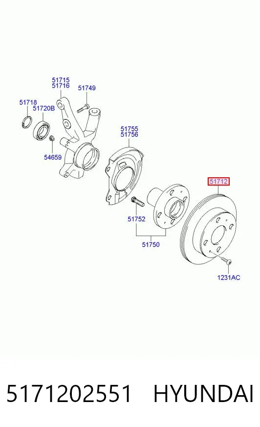 Передние тормозные диски 5171202551 Hyundai/Kia
