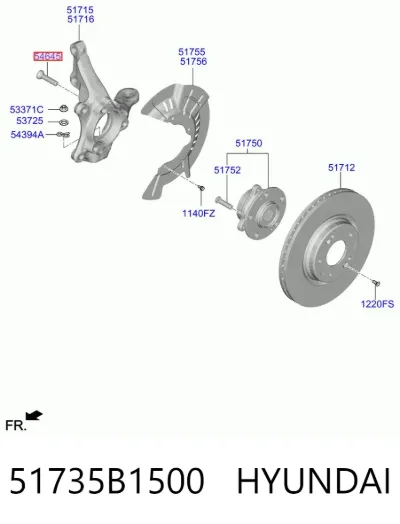 Болт ступицы HYUNDAI 51735B1500