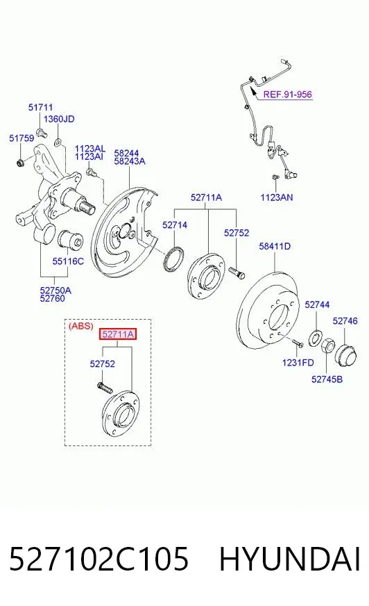 Высоковольтные провода 527102C105 Hyundai/Kia
