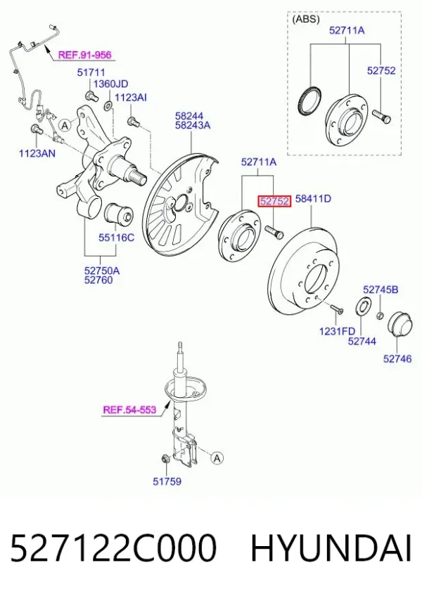  527122C000 Hyundai/Kia