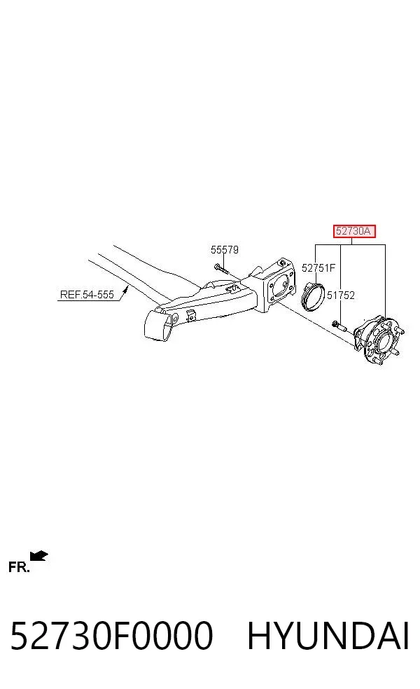 Задняя ступица 52730F0000 Hyundai/Kia