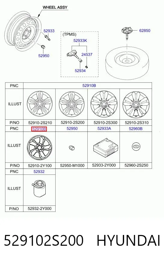 Диски колесные 529102S200 Hyundai/Kia