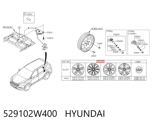 Диски колесные 529102W400 Hyundai/Kia