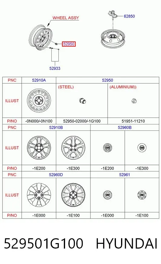  529501G100 Hyundai/Kia