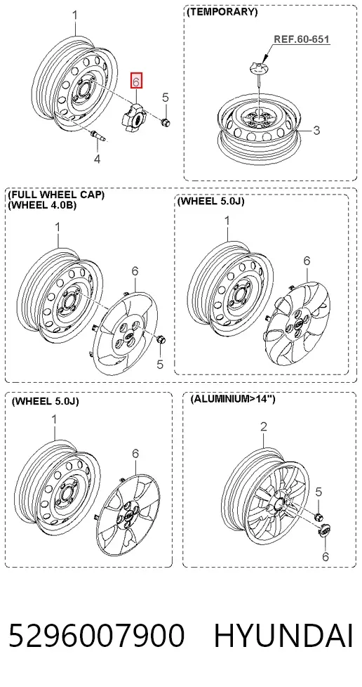 Колпаки 5296007900 Hyundai/Kia