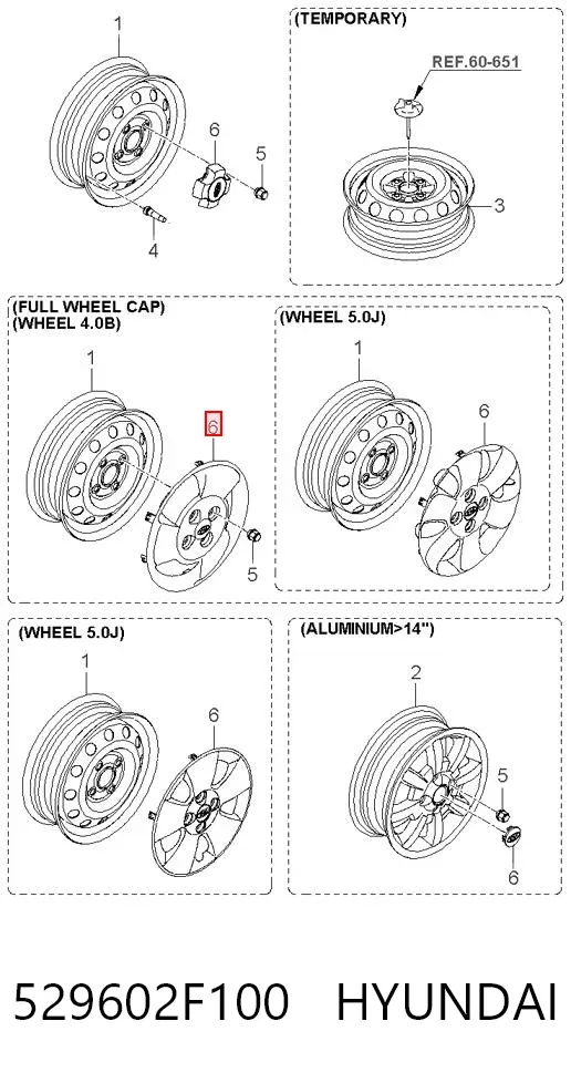 Колпаки 529602F100 Hyundai/Kia