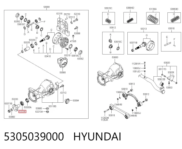 Сальник хвостовика Hyundai Santa Fe I