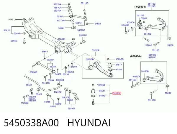 Нижняя шаровая опора 5450338A00 Hyundai/Kia